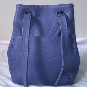 RARE Vintage Coach Sonoma Pastel Blue Pebble Leather
Drawstring Bucket Bag 4923